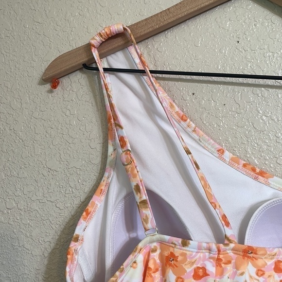 Kona sole peachy floral one shoulder swimsuit - Picture 8 of 12